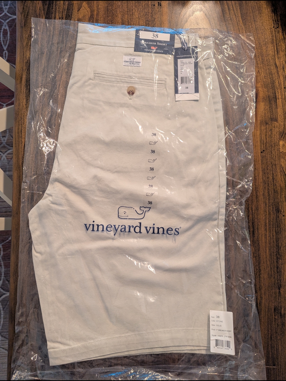 NWT Vineyard Vines Men’s Stone Chino Shorts Size 38